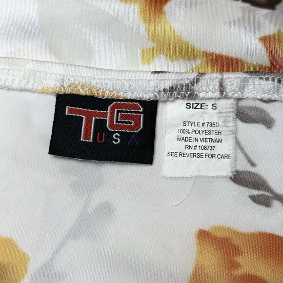 Vintage TG USA Babydoll Lace Satin Floral Tank Top Sz Small Y2K Retro Coquette - Picture 8 of 9